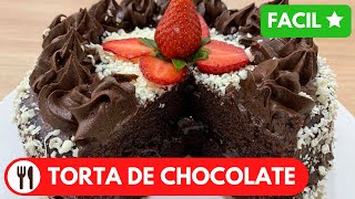 TORTA DE CHOCOLATE  HUMEDA Y FACIL  RECETA DELICIOSA [upl. by Marabelle531]