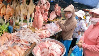 Cambodian Wet Food Market  Plenty of Food Vendors amp Buyers Daily Activities  Market Food Scenes [upl. by Landan747]