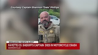 Fayette Co sheriffs captain dies in motorcycle crash [upl. by Nehepts]