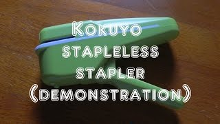 Kokuyo Stapleless Stapler Demonstration [upl. by Darius]