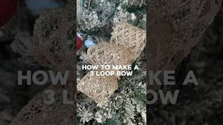 How to Make a 3 Loop Bow Michaels ribbon xmasdiycraftstutorialdiychristmasonabudgetshorts [upl. by Elcarim]