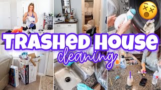 TRASHED HOUSE SPEED CLEANING MOTIVATION  AFTER PARTY CLEAN WITH ME  DEEP CLEAN MY MEESY HOUSE [upl. by Eanar877]