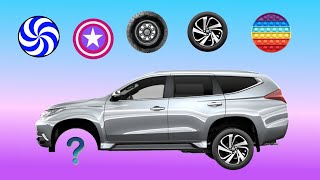 CORRECTLY GUESS THE PAJERO SPORT CAR WHEEL  Modern Vehicle [upl. by Nolham]