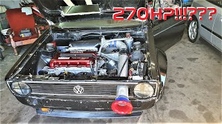 This MK1 Golf has a SR20VE 200KW All Motor SWAP [upl. by Sybyl]