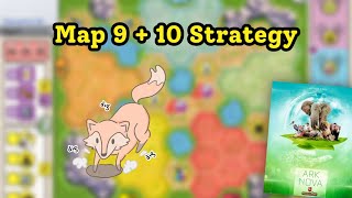 Ark Nova Strategy for Maps 9  10 Geographical Zoo Rescue Station [upl. by Eilojne]