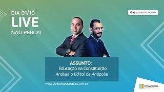 Conhecim Pedagógicos  Educação na CF  Análise Edital de Anápolis em questões Feat Edvam Barbosa [upl. by Eecrad]