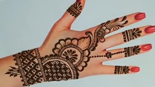 Simple chhat puja Mehndi Design for Back Hand । Mehndi Ka Design । Mehndi Design । Mehndi [upl. by Ohcirej]