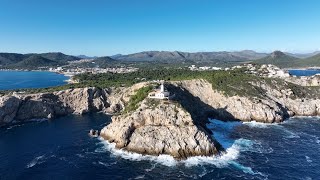 Mallorca Faro de Capdepera 4K visto desde dron  Aerial drone views of Capdepera Mallorca [upl. by Etteniuq]