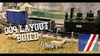 Building a OO9 Model Railway Episode 9 Static Grass Ballasting and building fences [upl. by Ladd]