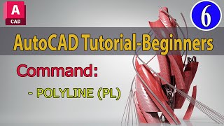 AutoCAD Tutorial for Beginners  Command Polyline  Speak Khmer EP06 [upl. by Eniretak622]