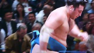 Hakuho vs Tochinoshin Day3 KugatsuBasho 2009 Sep [upl. by Atsed]