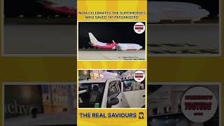 THE SAVIOURS 👩‍✈️✈️ trichy airindia breakingnews viralvideo tata flight trichyairport [upl. by Ahsietal]