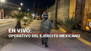 ENVIVO  Ejército Mexicano está evitando que se acerquen más migrantes al Puente Internacional [upl. by Hnirt]