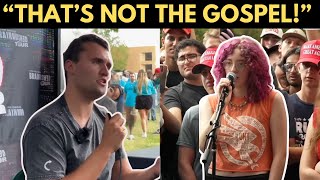 Charlie Kirk Destroys Liberal Students False Christian Worldview in Heated Debate [upl. by Retniw]