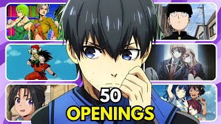 ANIME OPENING QUIZ🔥  50 Openings VERY EASY  VERY HARD [upl. by Adaj752]