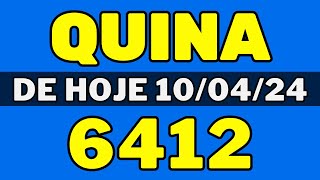 🍀Quina 6412  Resultado Quina 6412  Quina de hoje 6412 100424 [upl. by Phyl]