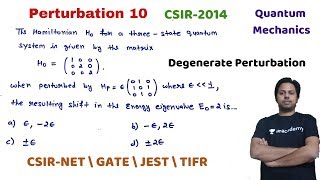 Perturbation Question 10 csir 2014 Degenerate perturbation theoryPOTENTIAL G [upl. by Philan]