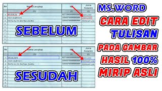 Cara Edit Tulisantext Pada Gambar Jpeg Dengan MsWord [upl. by Price]