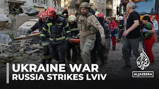 Russian air attack on Ukraine’s Lviv kills seven people [upl. by Greyson266]