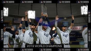 MLB The Show 19  Tampa Bay Rays World Series Celebration [upl. by Siroled50]