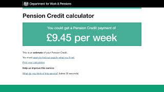 Pension Credit Calculator Explainer [upl. by Johnna106]