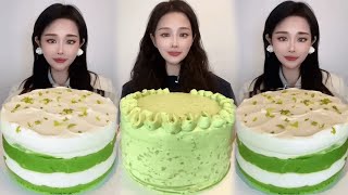 Asmr🍰Eating Matcha Cream Cake🍰 Soft And Waxy Sound 크림丨먹방丨Mukbang丨Satisfying丨Eatings [upl. by Tanberg]