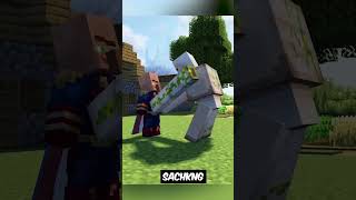 Minecraft Villager Homelander vs Iron Golem minecaft memes sohorts grox [upl. by Idnaj969]