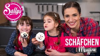 Kinder Rezept Schäfchenmuffins  Mit Ela amp Samira  Sallys Welt [upl. by Caitrin]