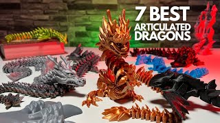 Top 7 Articulated 3D print Dragons  3D print timelapse compilation on Creality CR6 SE  4K video [upl. by Aciretahs383]