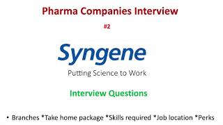 Research Associate TraineeDiscover Chemistry  Syngene interview question and answer [upl. by Vitkun290]