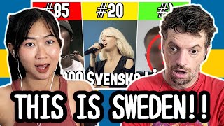 IN SWEDISH Reaction to Top 100 GREATEST SWEDISH SONGS Of All Time on Spotify [upl. by Felita]