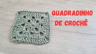 QUADRADINHO DE CROCHÊ MUITO SIMPLES crocheparainiciantes [upl. by Oilegor]