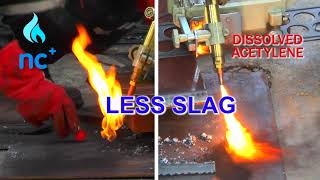 Oxy Acetylene VS NC CUTTING GAS [upl. by Suilienroc]