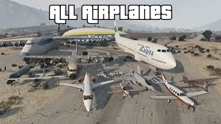 GTA 5  All Airplanes with Cargo Plane amp Jet [upl. by Rebhun]