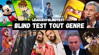 BLIND TEST TOUT GENRE  110 EXTRAITS Films Séries Animés Emissions  Musiques Pub Répliques [upl. by Alikahs]