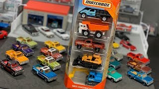 The 2019 Matchbox Construction 5pack amp the splendid 75 Chevy Stepside [upl. by Dorwin725]