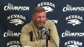 Nevada coach Jeff Choate talks Ashton Jeanty Boise State ahead of Saturdays game [upl. by Aivekahs827]