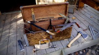 Backcountry Woodsmans Tool Box Old tools for use around a homestead or Cabin [upl. by Joaquin]