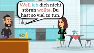 Deutsch lernen B1  Nebensätze  weil dass und wenn [upl. by Allenrad]