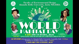 World Habitat Day  Faculty of Environmental Design ABU Zaria [upl. by Ahsiekram]