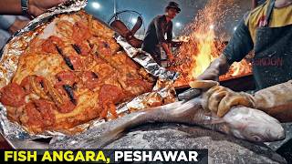 Fish Angara in Peshawar  Unique Recipe  Taraskoon Fish Point Restaurant  Street Food Pakistan [upl. by Anual]