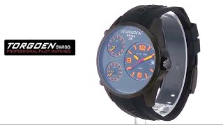 Torgoen Swiss Mens T08303 T8 3 Time Zone Aviation Watch [upl. by Anavahs]