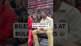 Simone Biles amp Jonathan Owens courtside at BullsTimberwolves 🤩 [upl. by Mraz]