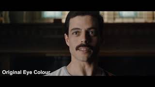 Rami Malek Freddie Mercury Eye Colour Change To Dark Brown [upl. by Eerazed78]