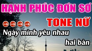 Hạnh Phúc Đơn Sơ Karaoke Tone Nữ Karaoke Lâm Beat  Beat Mới [upl. by Anelad]