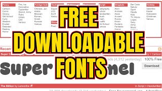 HOW TO DOWNLOAD FREE FONTS TO YOUR COMPUTER  Free Fonts For Cricut [upl. by Edeline]