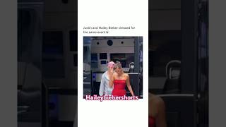 One of them didnt get the memo💀Justin and Hailey Bieber dressed for the same event love cover [upl. by Aloek103]