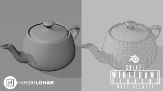 Blender Tutorial Wireframe Render [upl. by Nehepts]