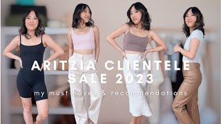 ARITZIA clientele sale 2023 recommendations  my must haves BEST OF ARITZIA 🙌🏼 [upl. by Lebasiairam]