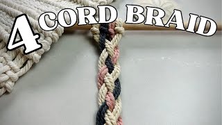 The 4 Cord braid  Macrame Knot Tutorial [upl. by Angrist]